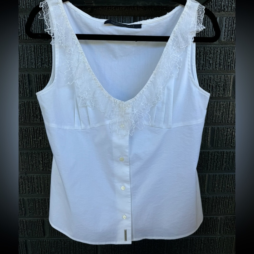 Valentino Jeans White Sleeveless blouse